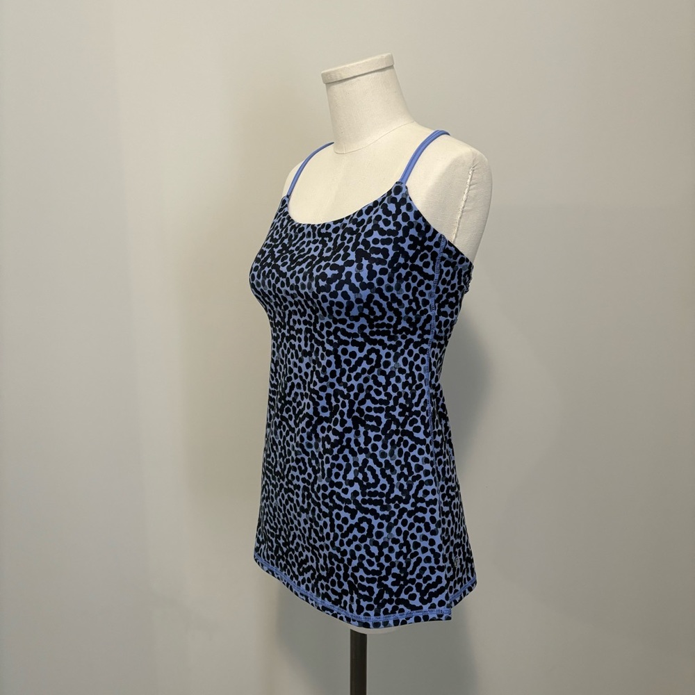 Lululemon Dancing Warrior Tank Ace Spot Lullaby Black Size 6 - Picture 8 of 15